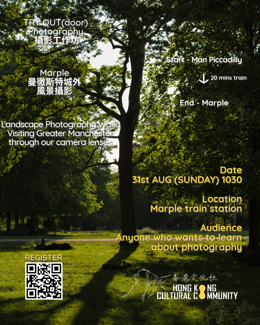 Try Out(door) Photography Workshop 攝影工作坊 - Marple 曼徹斯特城外